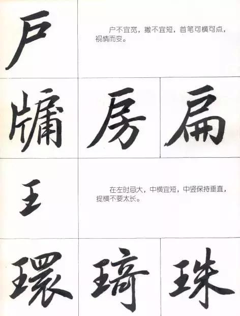 行楷结构口诀（写行楷的部首和结构技巧）(23)