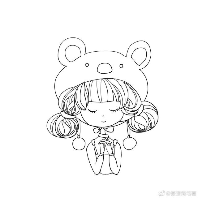 线描植物简笔画图片大全(画可爱小女孩简单画法第一名)