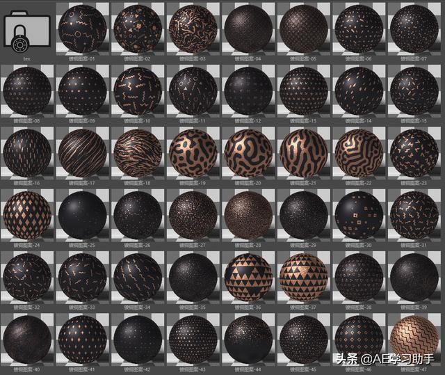 C4D超级中文材质库，适用于Octane和Redshift