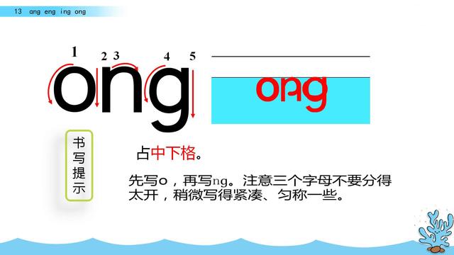 格引导孩子读准音这节课总共分为了2个课时下面以ang,eng,ing,ong为例