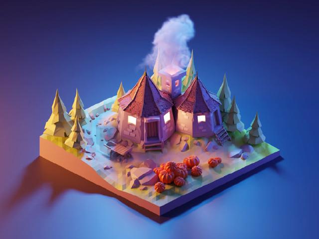 精彩的C4D设计作品有一种隐隐的神秘科技感