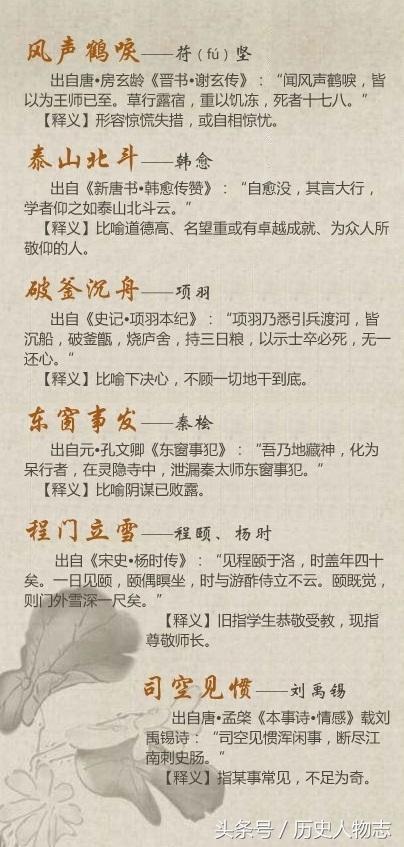 涨知识——五十个和中国历史人物有关的成语，你知道几个？