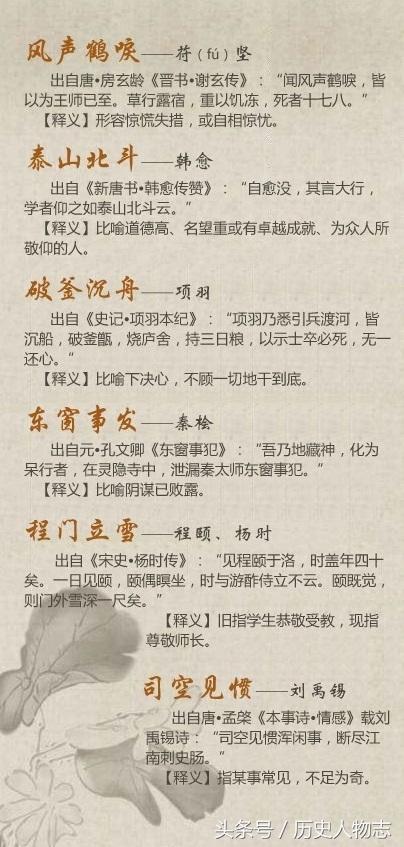 涨知识——五十个和中国历史人物有关的成语，你知道几个？