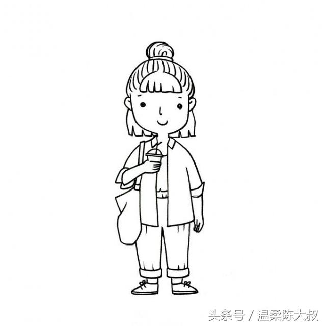 超可爱q版小女生画简单