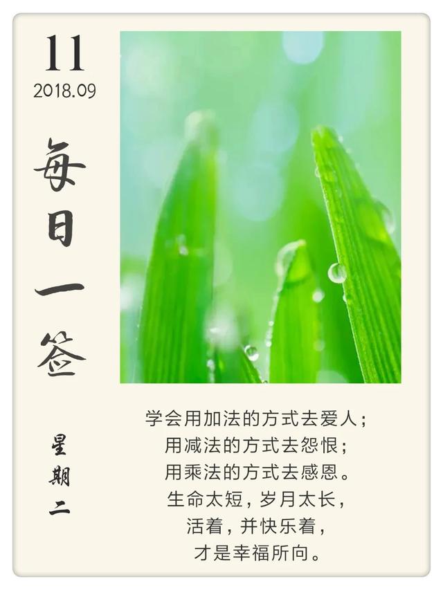 正能量早安日签180911：想要什么，就去争取什么