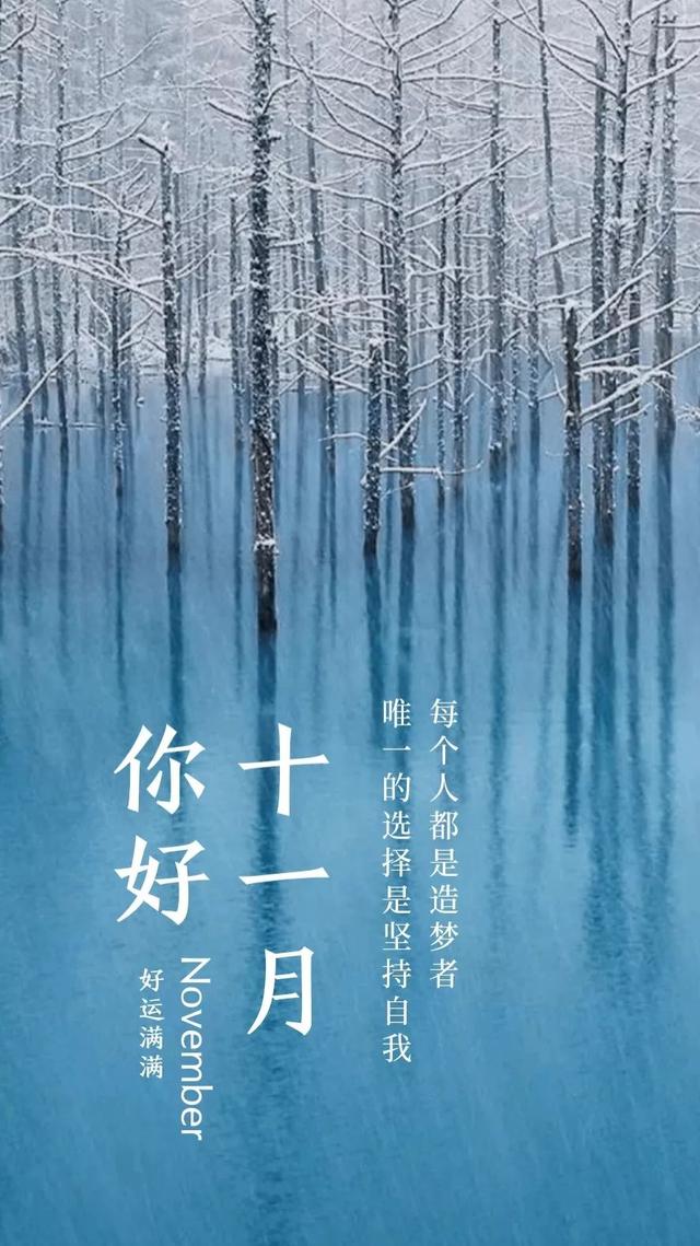 11月早上好正能量问候语录说说 十一月励志阳光句子图片加字