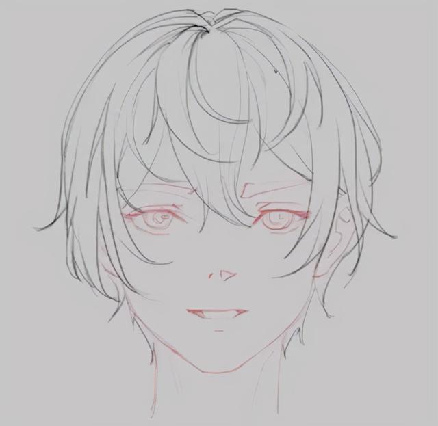 男生头发怎么画,长头发的帅气男生画法