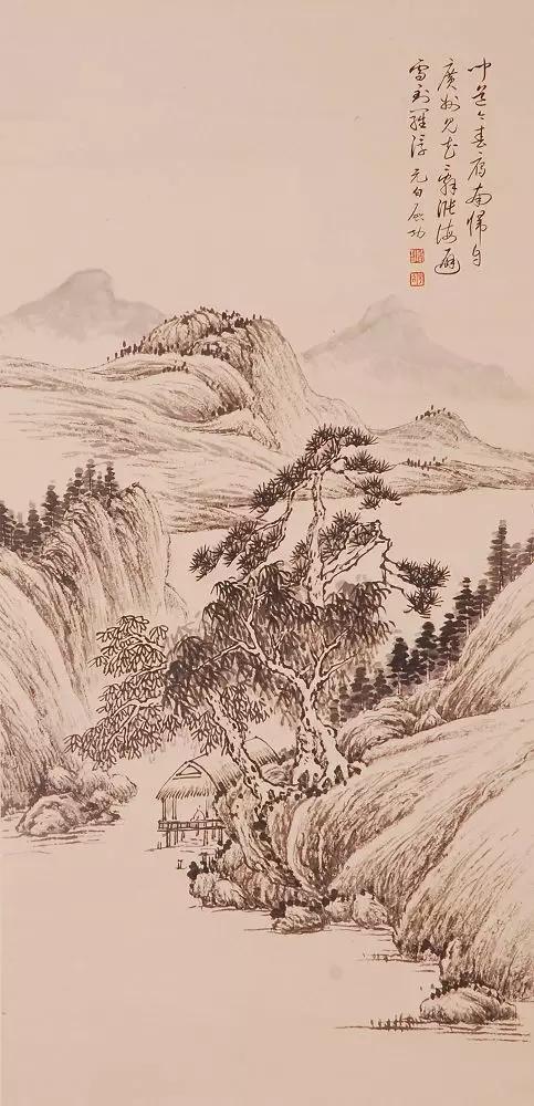 这幅精美的山水画共70幅插图