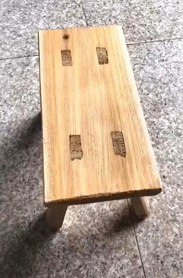 抖音最牛自制废料集成小板凳(生态板自制小板凳图片)_手工miao