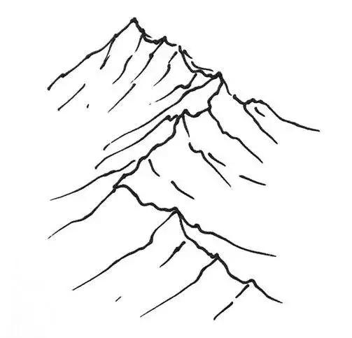 山怎么画简单好看,画山教程简单易学(风景简笔画教程:教你画山峰画)