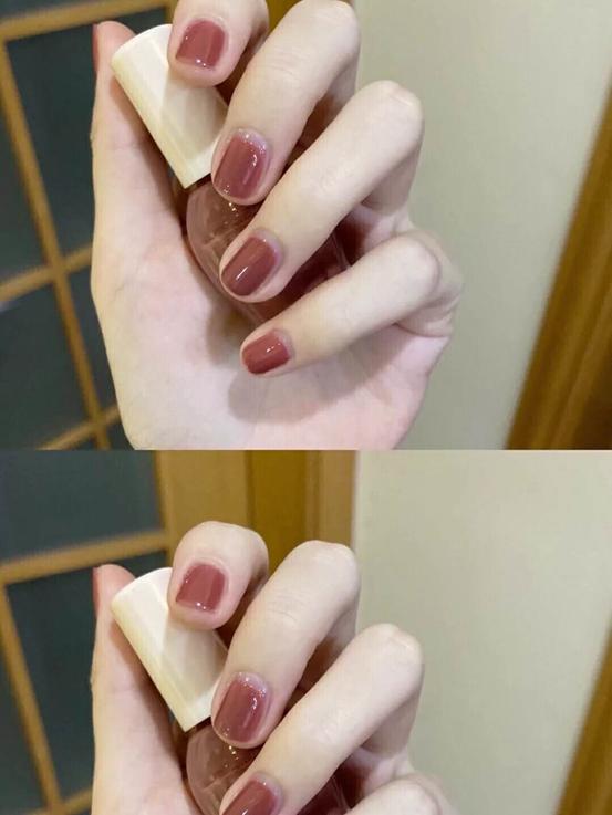 美甲单色款式图片,好看纯色美甲款式盘点(美甲73温柔纯色系)