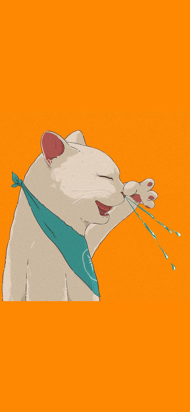 手机壁纸高清可爱卡通猫咪（可爱喵咪卡通手机壁纸）(8)