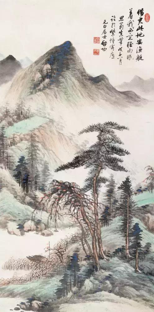 这幅精美的山水画共70幅插图