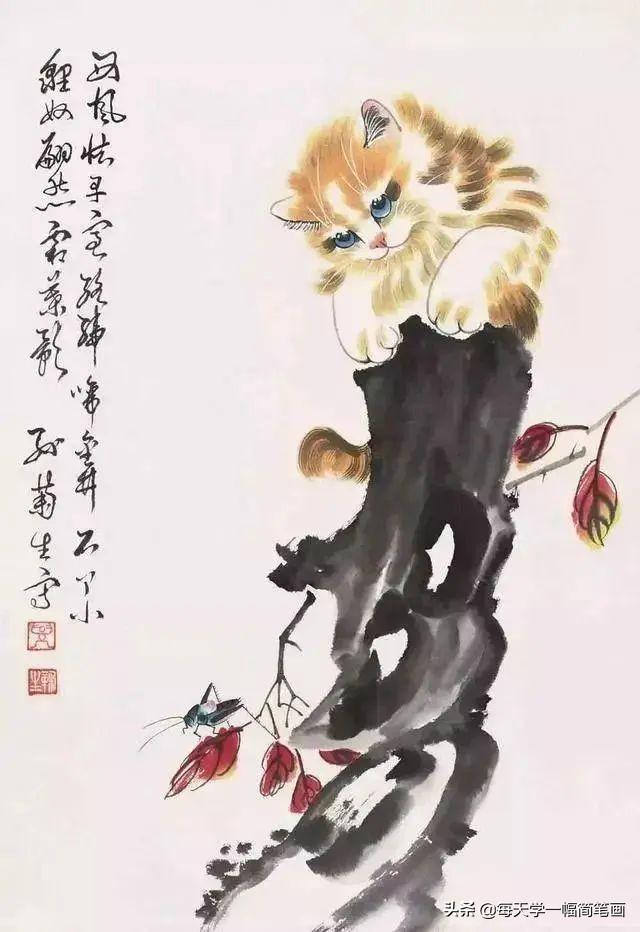 适合老人的画简单又漂亮（每天学一幅简笔画--百岁老人画的画让人一看就喜欢的不得了）(5)