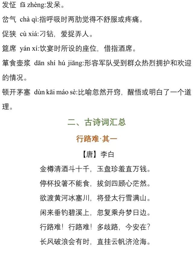 初中各科必背重点汇总，打印出来暑假提前预习