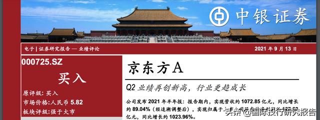 京东方和字母哥大跌背后：1年141份研报统统是买入和增持