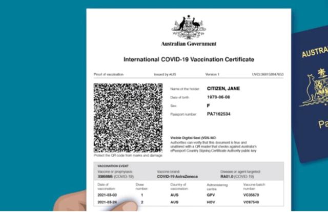 澳洲开放出入境疫苗证书！边境海关将严查，事关国际旅行