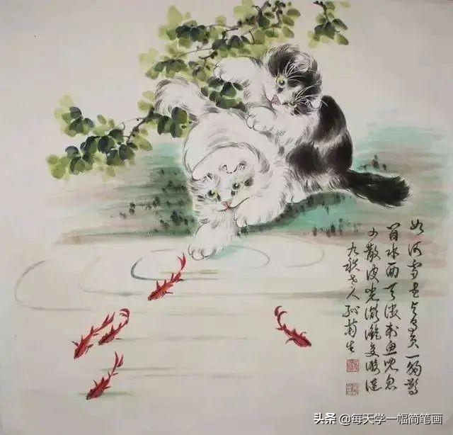 适合老人的画简单又漂亮（每天学一幅简笔画--百岁老人画的画让人一看就喜欢的不得了）(4)