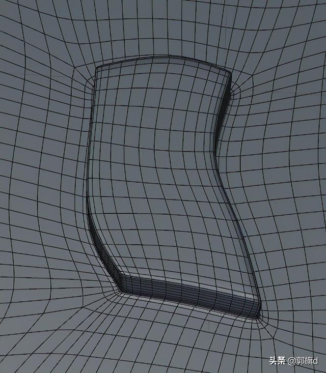 C4D平面花样挖不规则孔