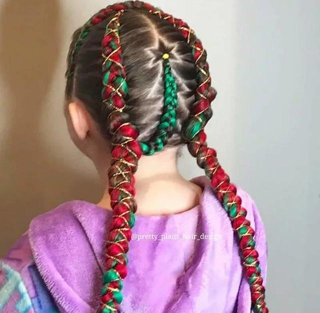 小女孩长发发型图片编发 小女孩发型图片 辫子 儿童 长发