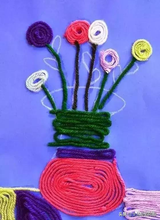 适合小孩的毛线手工,毛线小手工合集
