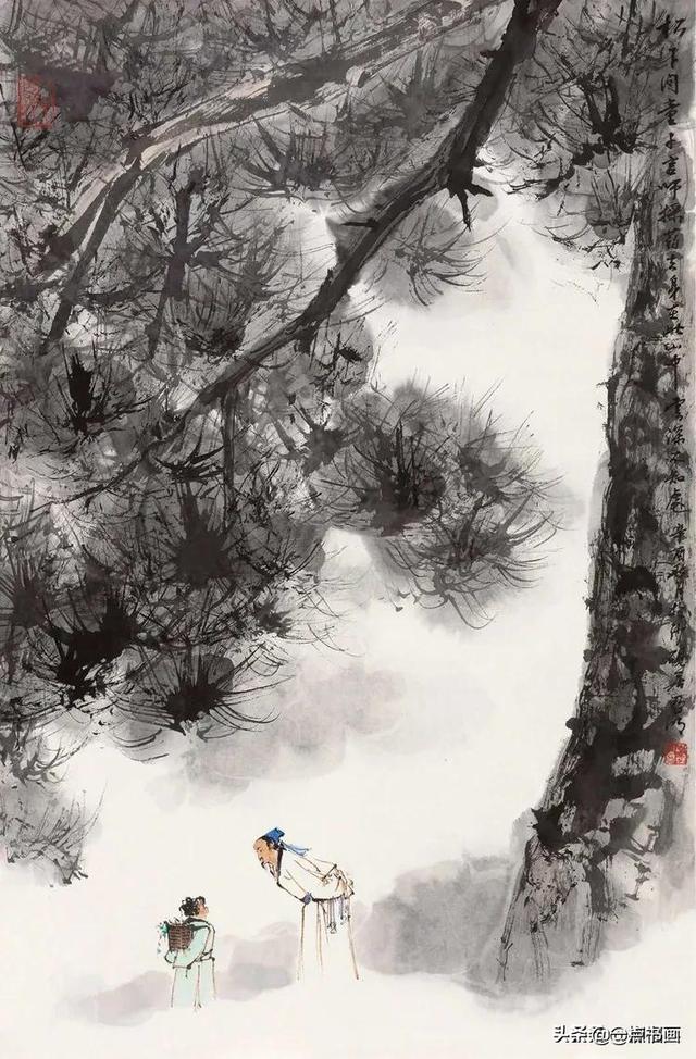 松下问童子全诗（松下问童子绘画）