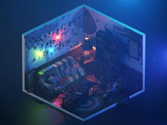 精彩的C4D设计作品有一种隐隐的神秘科技感