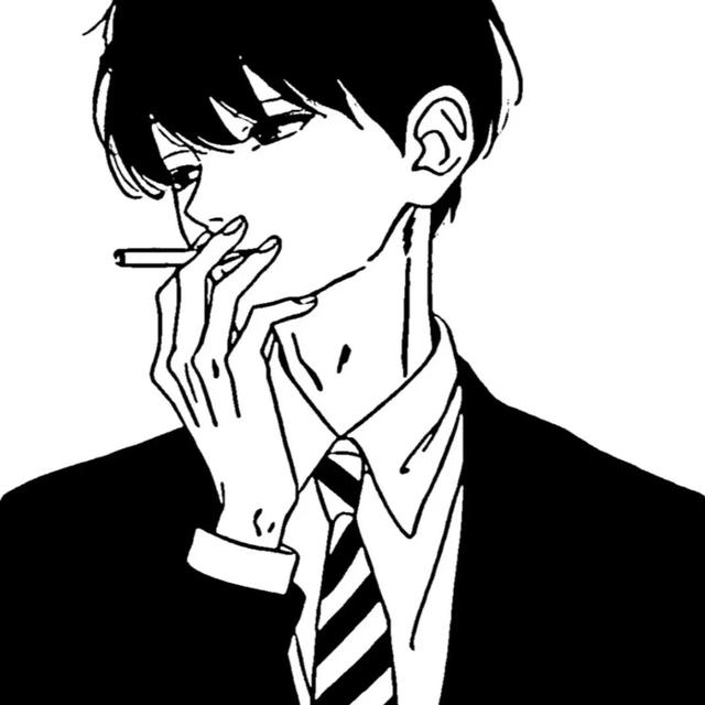 黑白男生头像动漫