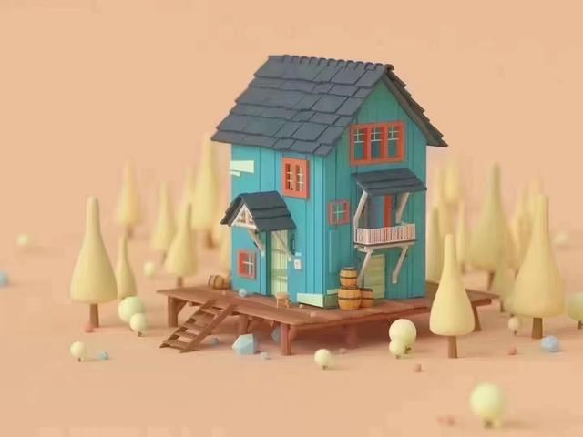 C4D建模设计小场景再现3D插画风
