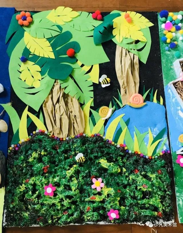 幼儿园室内墙画,幼儿园手工制作墙画简单