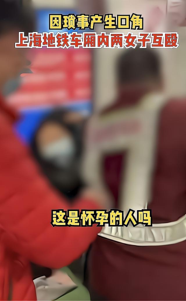 上海地铁两女子上演全武行，旁观者不解，孕妇打架能如此凶猛