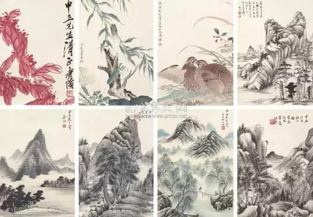这幅精美的山水画共70幅插图