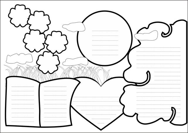 款3高清线稿款3配色参考图本文关键词:手抄报模板黑白可打印,防溺水手