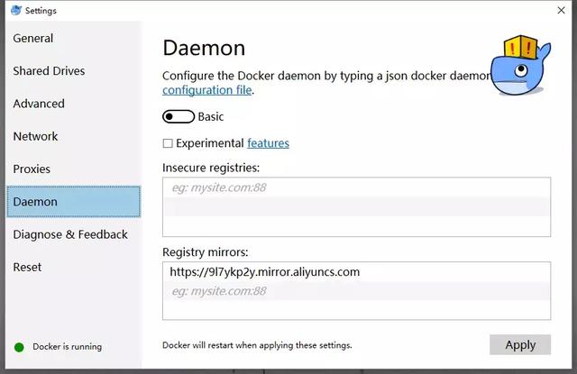 win10下使用docker部署nginx，mysql