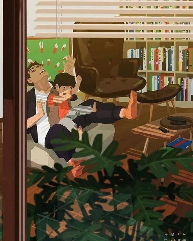 会画画的爸爸，太暖了