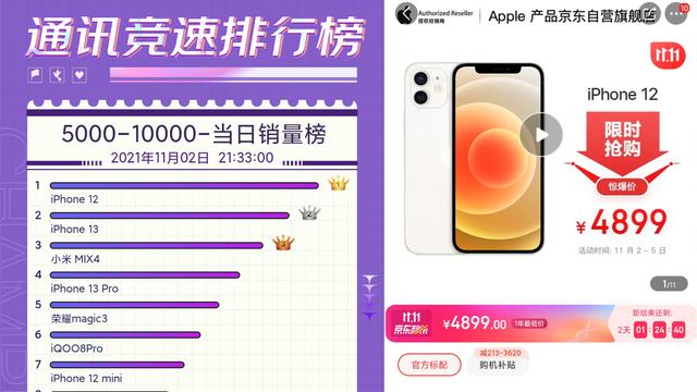 双十一手机竞速榜霸榜产品，果然性价比才是硬道理