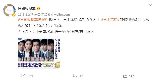 日本沉没 4 0版 小栗旬 香川照之神级卡司 这部日剧值得刷 今日热点