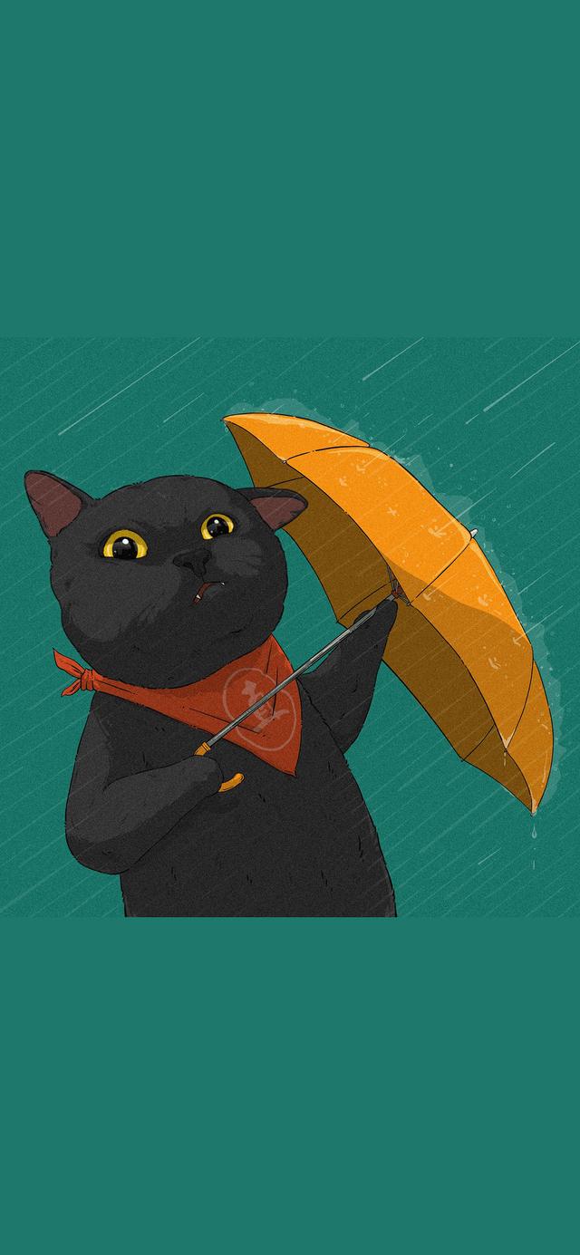 手机壁纸高清可爱卡通猫咪（可爱喵咪卡通手机壁纸）(16)