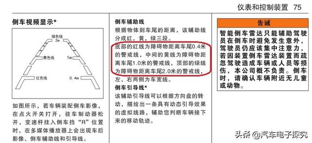 倒车影像中的辅助线怎么看(倒车影像两侧辅助线怎么看)