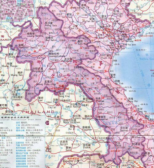 68万平方公里,人口680万(2015年),首都是万象.