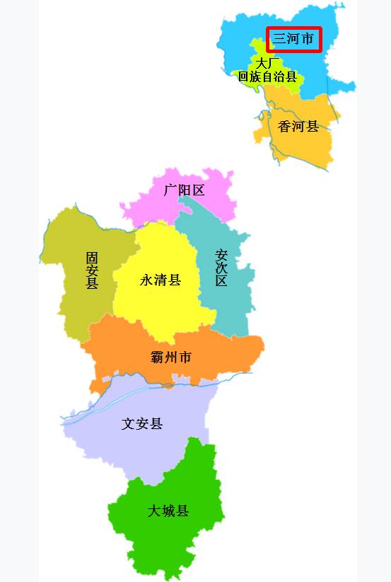 三河市燕郊镇行政地图图片