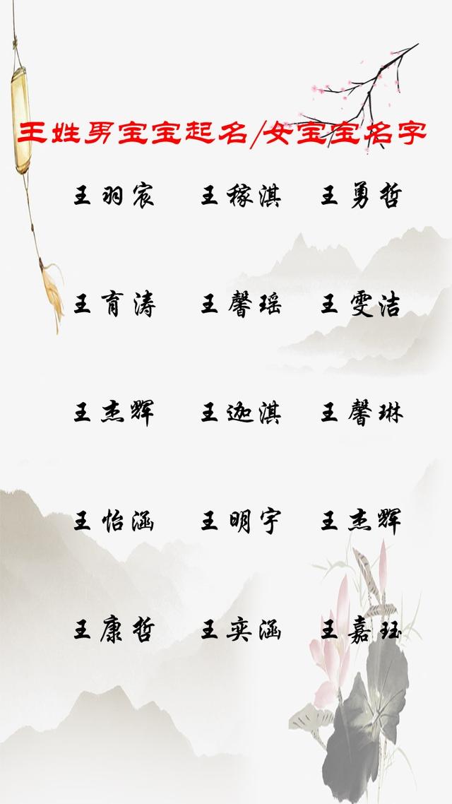 王姓名字大全