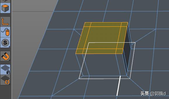 C4D平面花样挖不规则孔