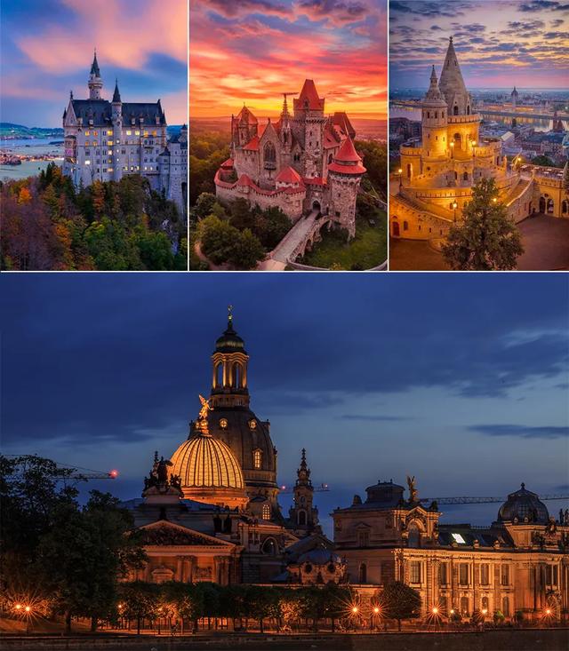 塔尖,门窗等细节,通过线条与色彩的搭配,描绘出一座精美的城堡