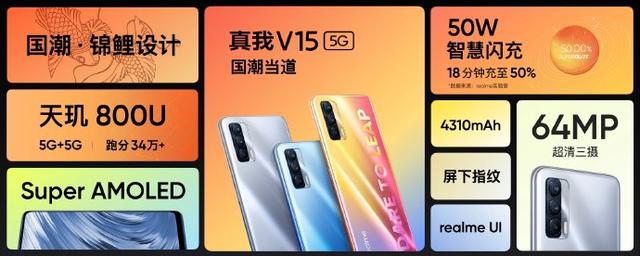 realme真我V15发布：1399起售 搭载天玑800U-第4张图片-9158手机教程网