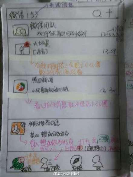 大学生手绘微信使用教程：上学离家远，想让奶奶学起来方便些-第2张图片-9158手机教程网