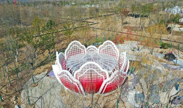 崇明花博会福建展园主体工程完工