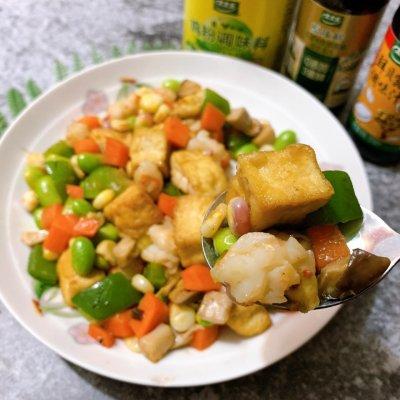 青豆豆腐虾仁做法大全家常（鲜味杂炒舀着吃）(16)