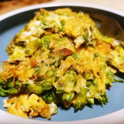 怎么蒸西兰花蛋花不黑（夜兰花煎蛋做的对）(7)