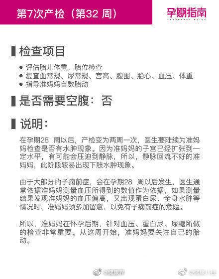 超级详细的孕期检查时间表(最全孕期检查时间表)